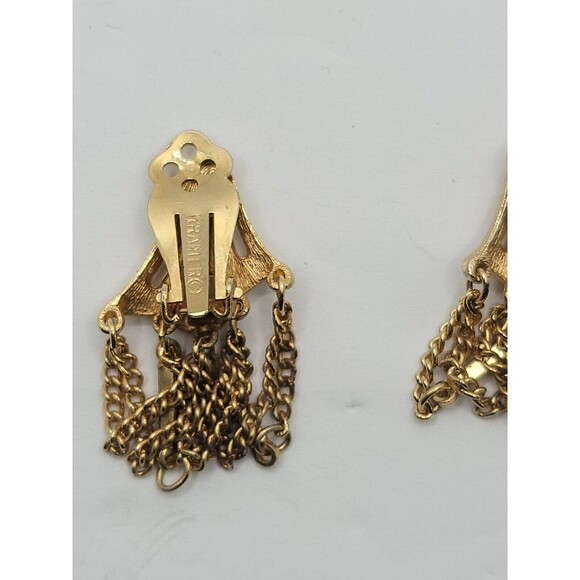 Kramer Clip on Bell with Dangles Earrings Vintage - Picture 10 of 10